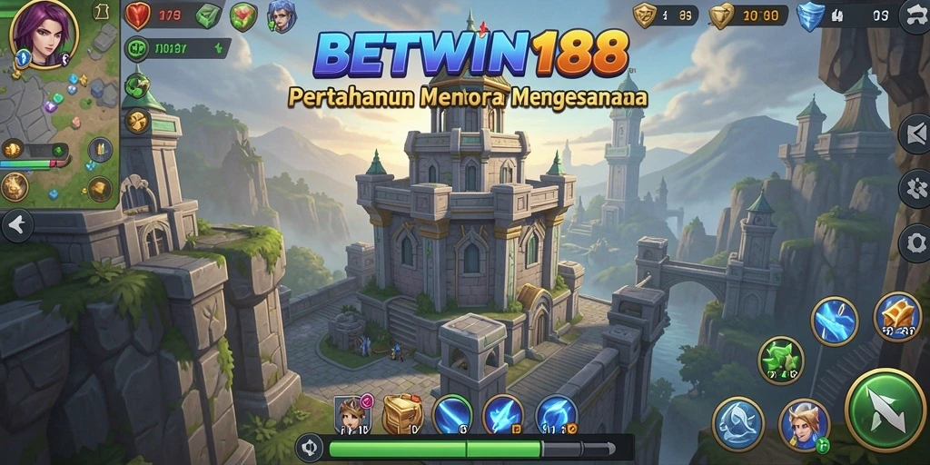 Tampilan gameplay seru dalam game Tower Defense BETWIN188.