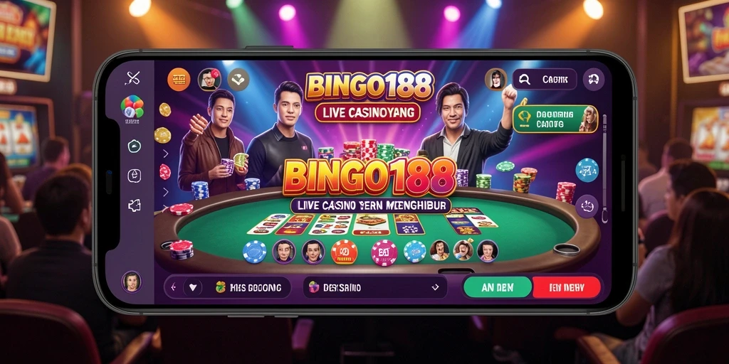 Tampilan gameplay Live Casino yang mendebarkan di BINGO188.