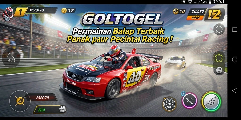 Tampilan menarik dari gameplay balap GOLTOGEL yang mendebarkan.