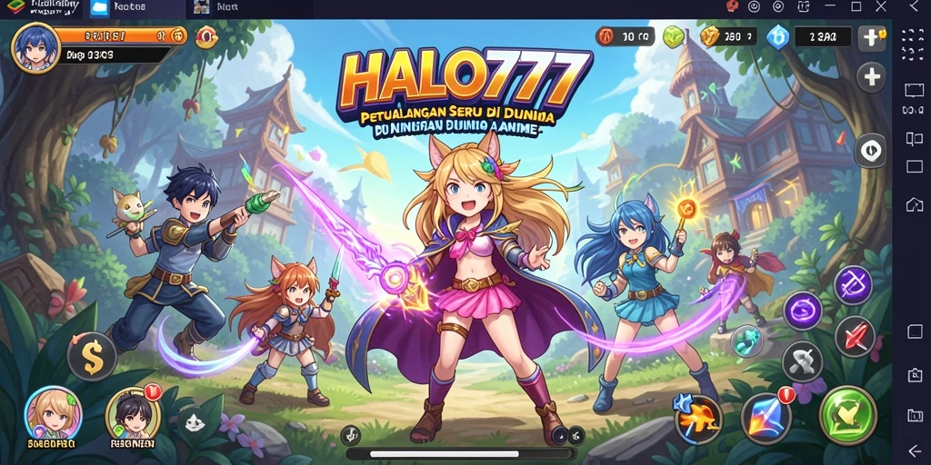 Gameplay HALO777 yang seru dengan karakter anime unik.