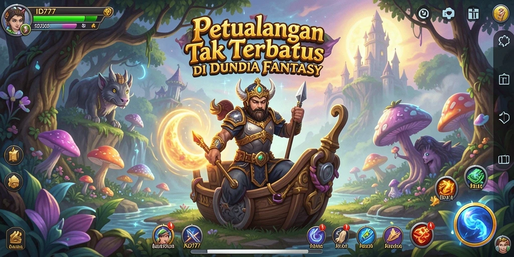 Tampilan gameplay dalam ID777 yang penuh petualangan dan tantangan.