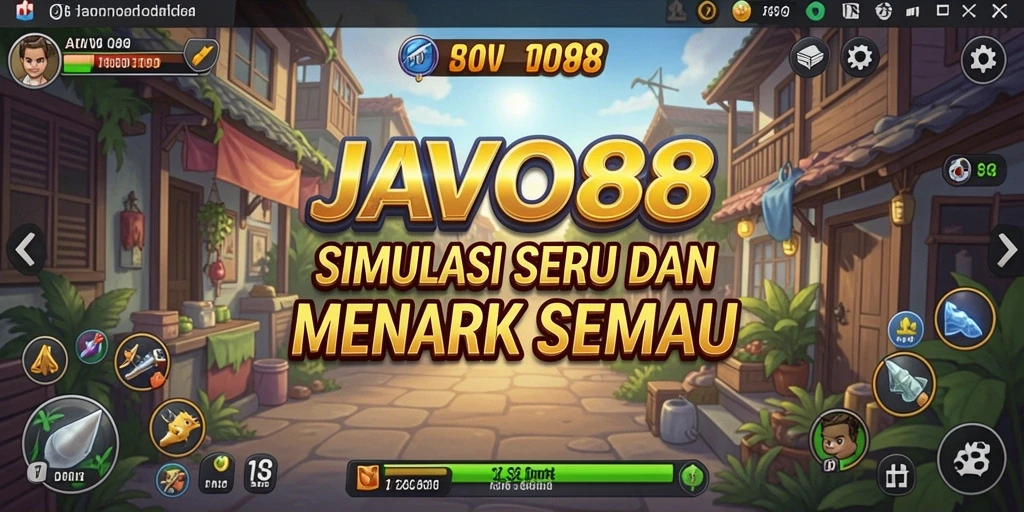 Screenshot utama gameplay JAVO88 menampilkan aksi seru dalam simulasi.
