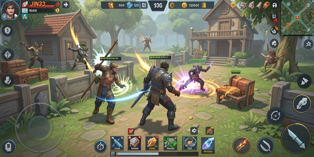 Tampilan dinamis gameplay SLG di JIN33 yang menantang.