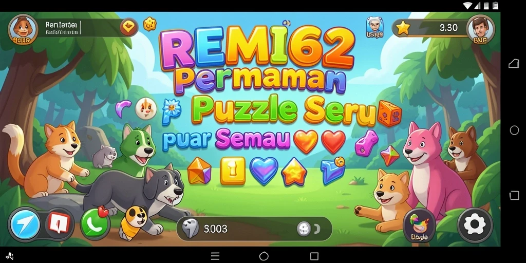Screenshot utama menunjukkan gameplay Puzzle yang seru dan menantang.