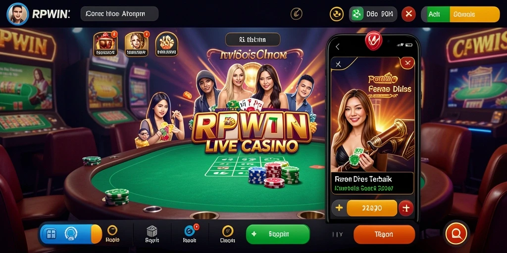 Tampilan menarik dari gameplay Live Casino di RPWIN.