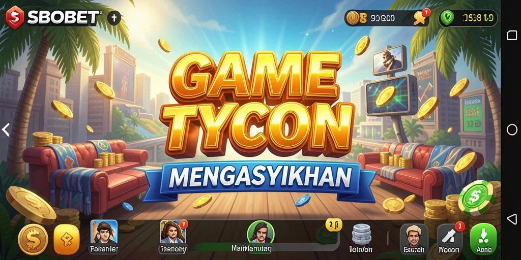 Tampilan gameplay SBOBET yang menarik dan menantang dalam genre Tycoon.