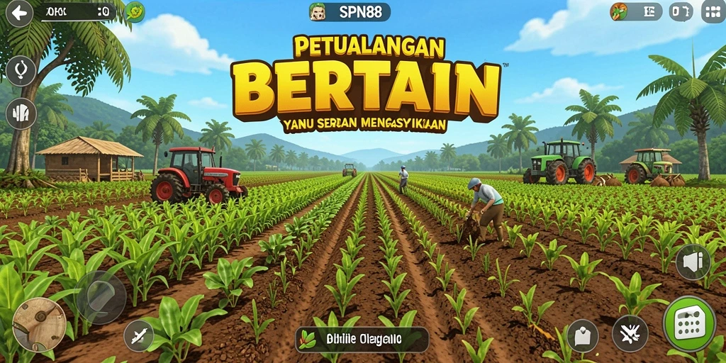 Tampilan menarik dari gameplay SPN88 dengan ladang yang subur.