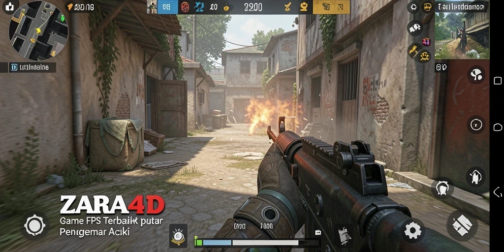 Gameplay seru ZARA4D saat beraksi di medan perang.
